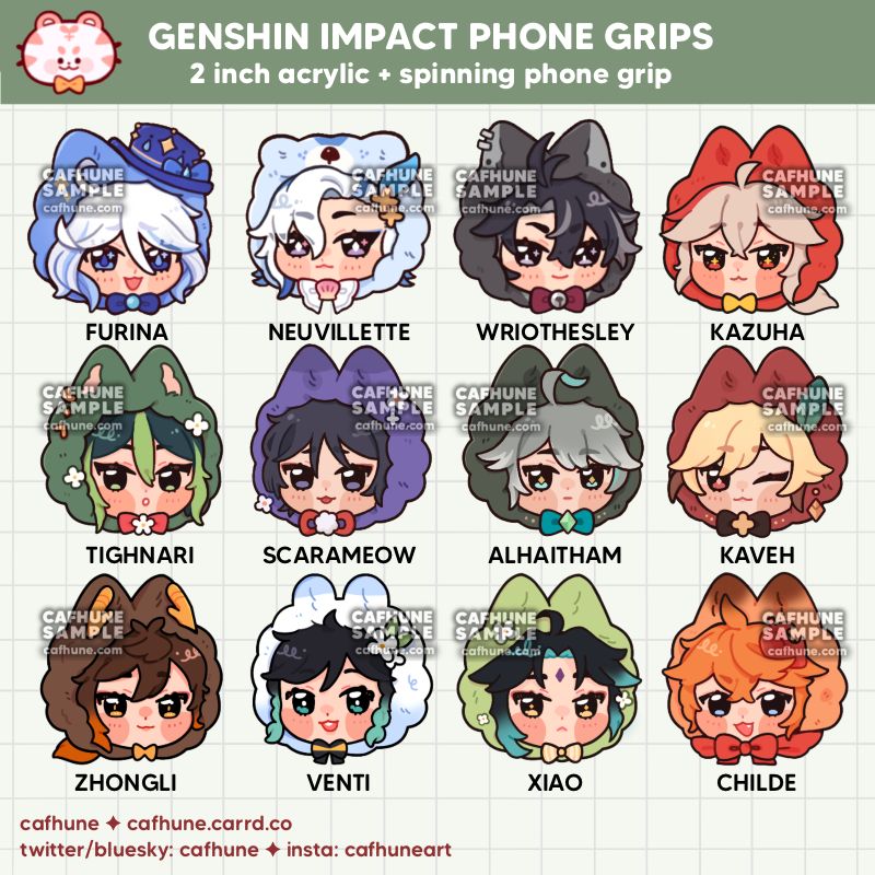Genshin ♡ Phone grips