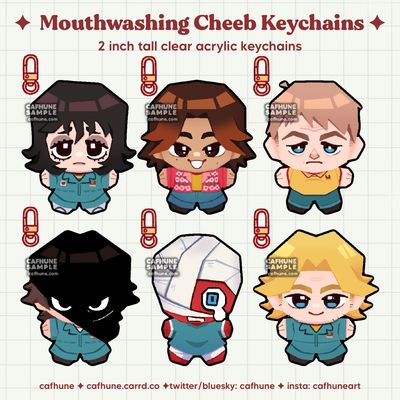 [Retiring] Mouthwashing Cheeb Keychains