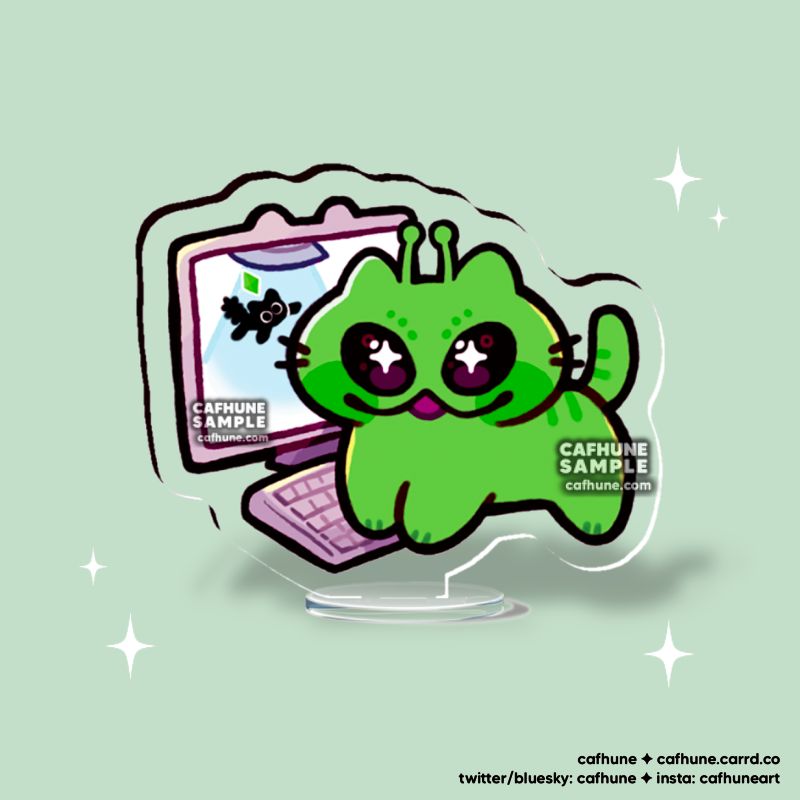 Alien Cat desk buddy