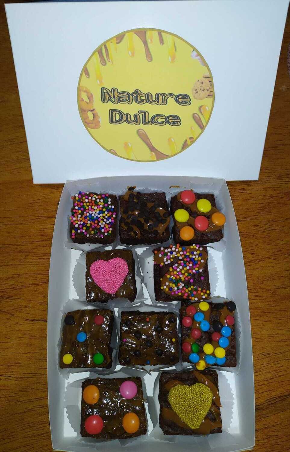 Box de 10 brownies personalizados