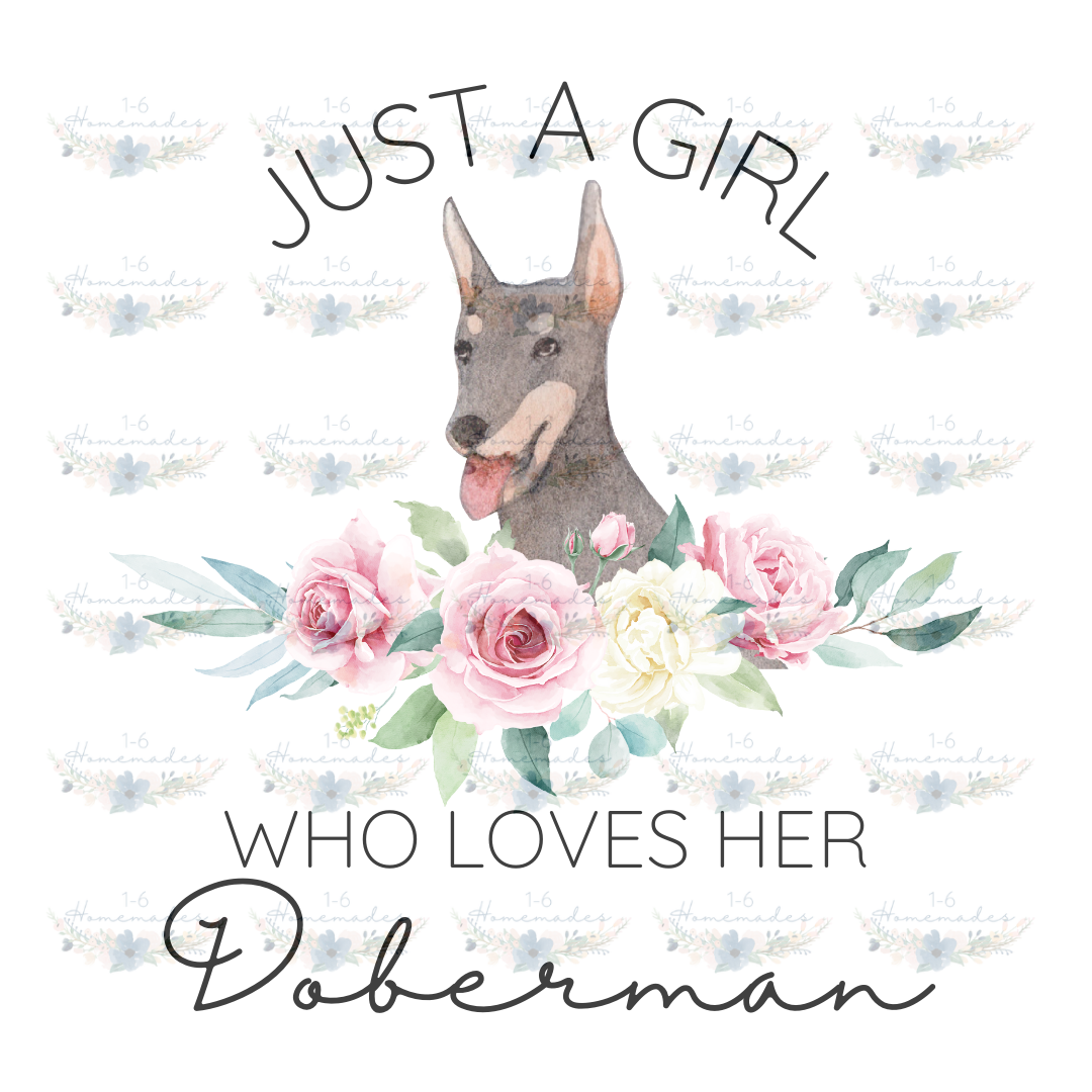Digital PNG File - Who Loves Her Doberman