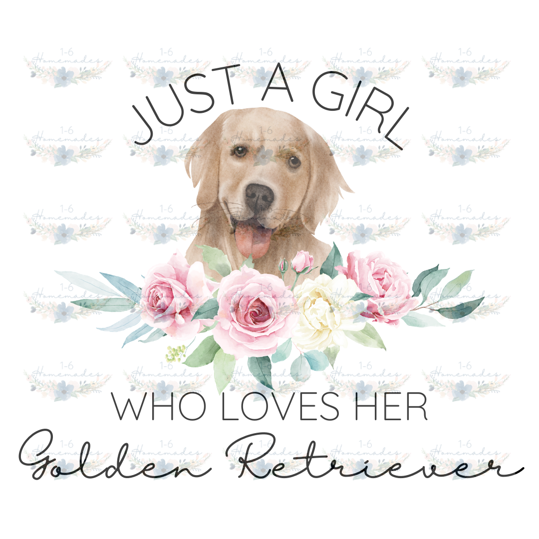 Digital PNG File - Who Loves Her Golden Retriever