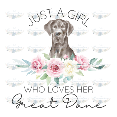 Digital PNG File - Who Loves Her Great Dane