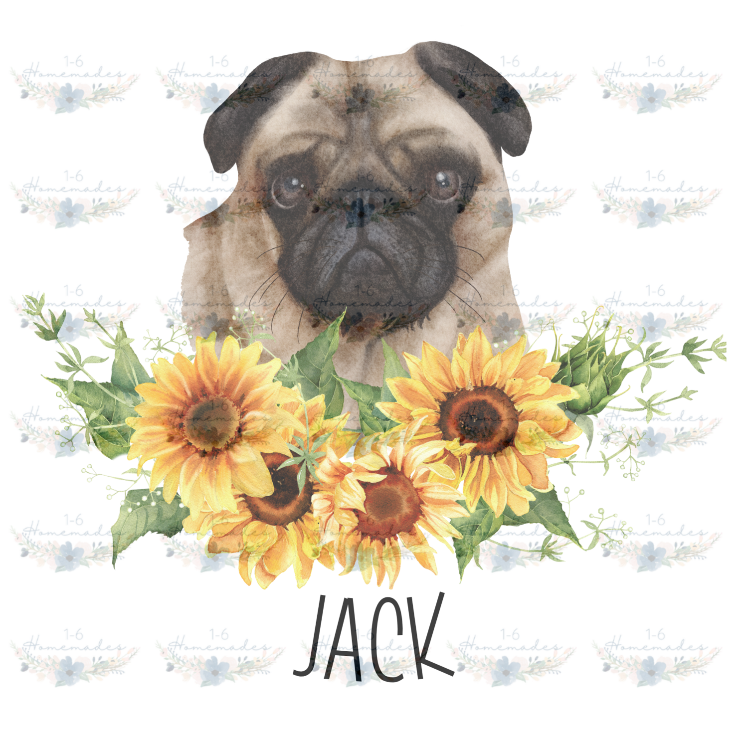 Digital PNG File -Pug