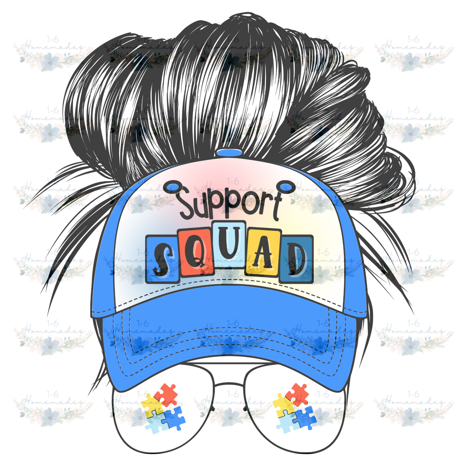 Digital PNG File - Autism Support Squad Baseball Hat