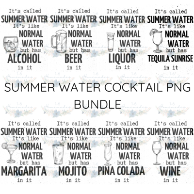 Digital PNG File - Summer Water Cocktails Bundle