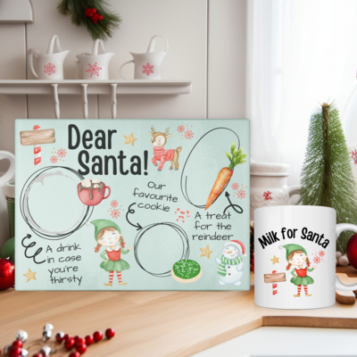 Dear Santa Tray & Mug - Elf