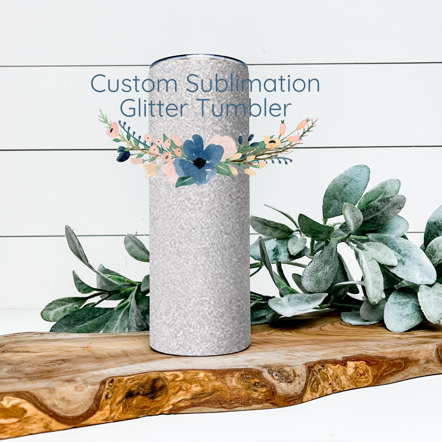 Custom Glitter Sublimation Tumbler