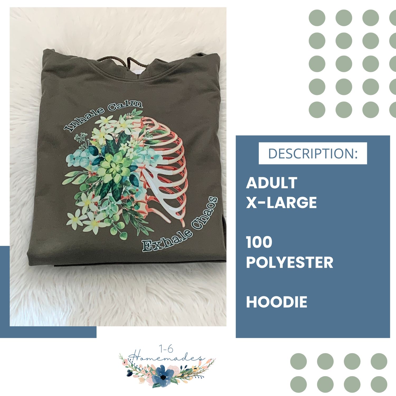 Inhale Calm Exhale Chaos Hoodie - Adult X-Large