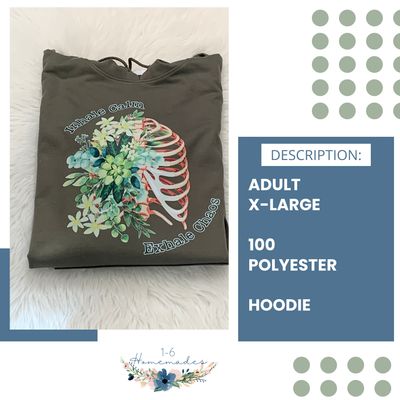 Inhale Calm Exhale Chaos Hoodie - Adult X-Large