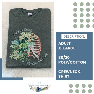 Inhale Calm Exhale Chaos Crewneck - Adult X-Large