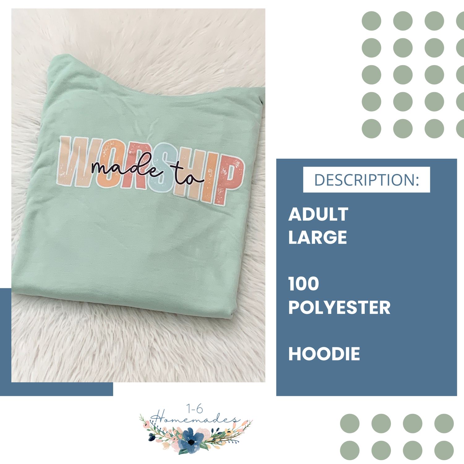 Made to Worship Hoodie - Adult Large