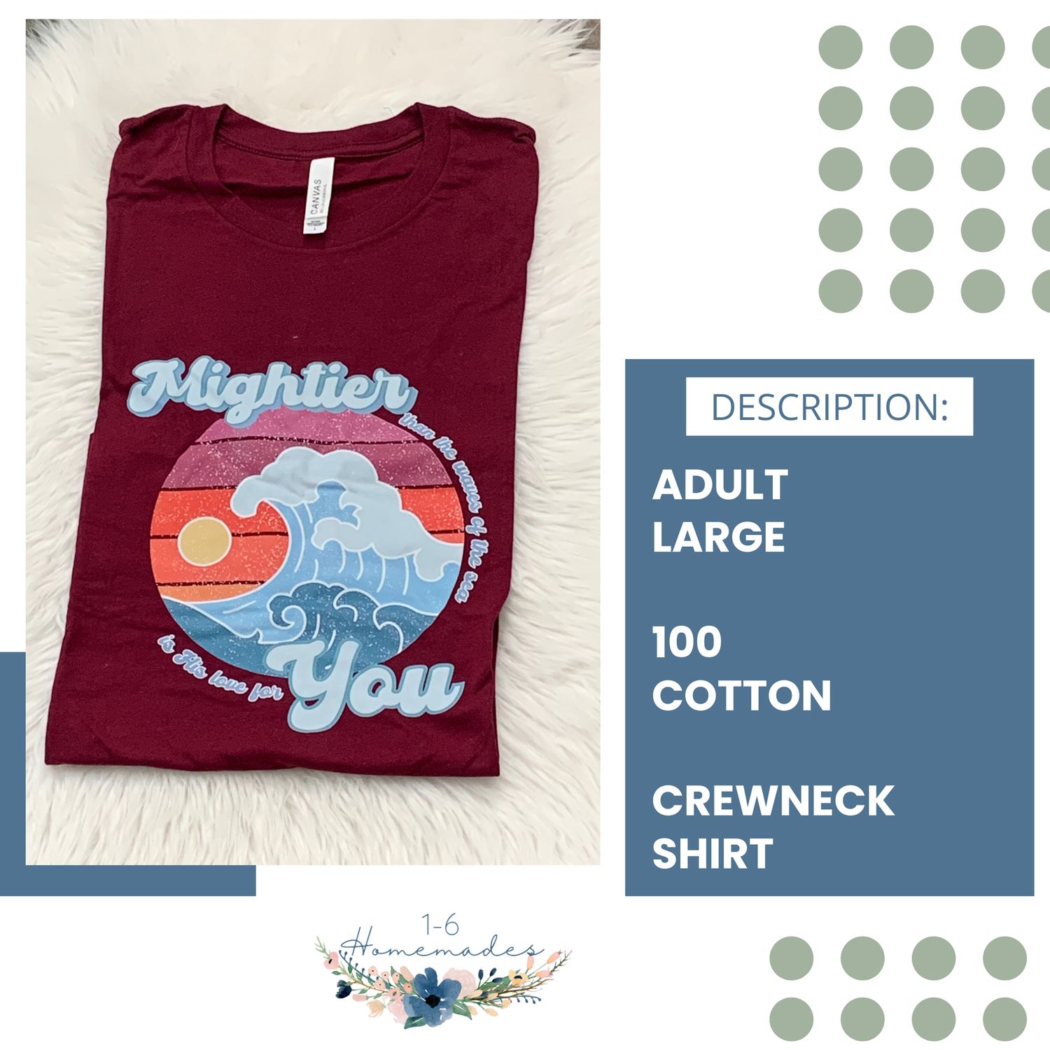 Mightier is His Love Crewneck - Adult Large