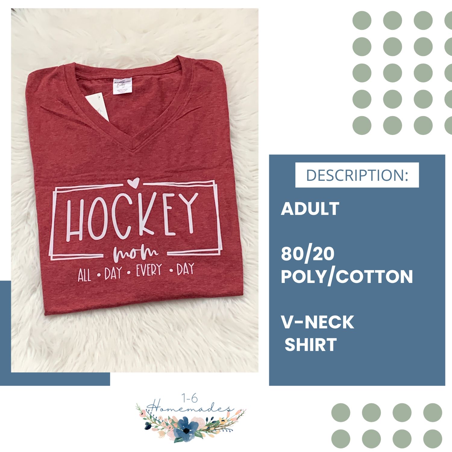 Hockey Mom (All Day Every Day) V-neck - Adult