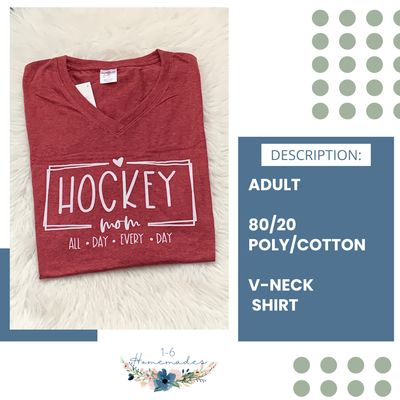 Hockey Mom (All Day Every Day) V-neck - Adult