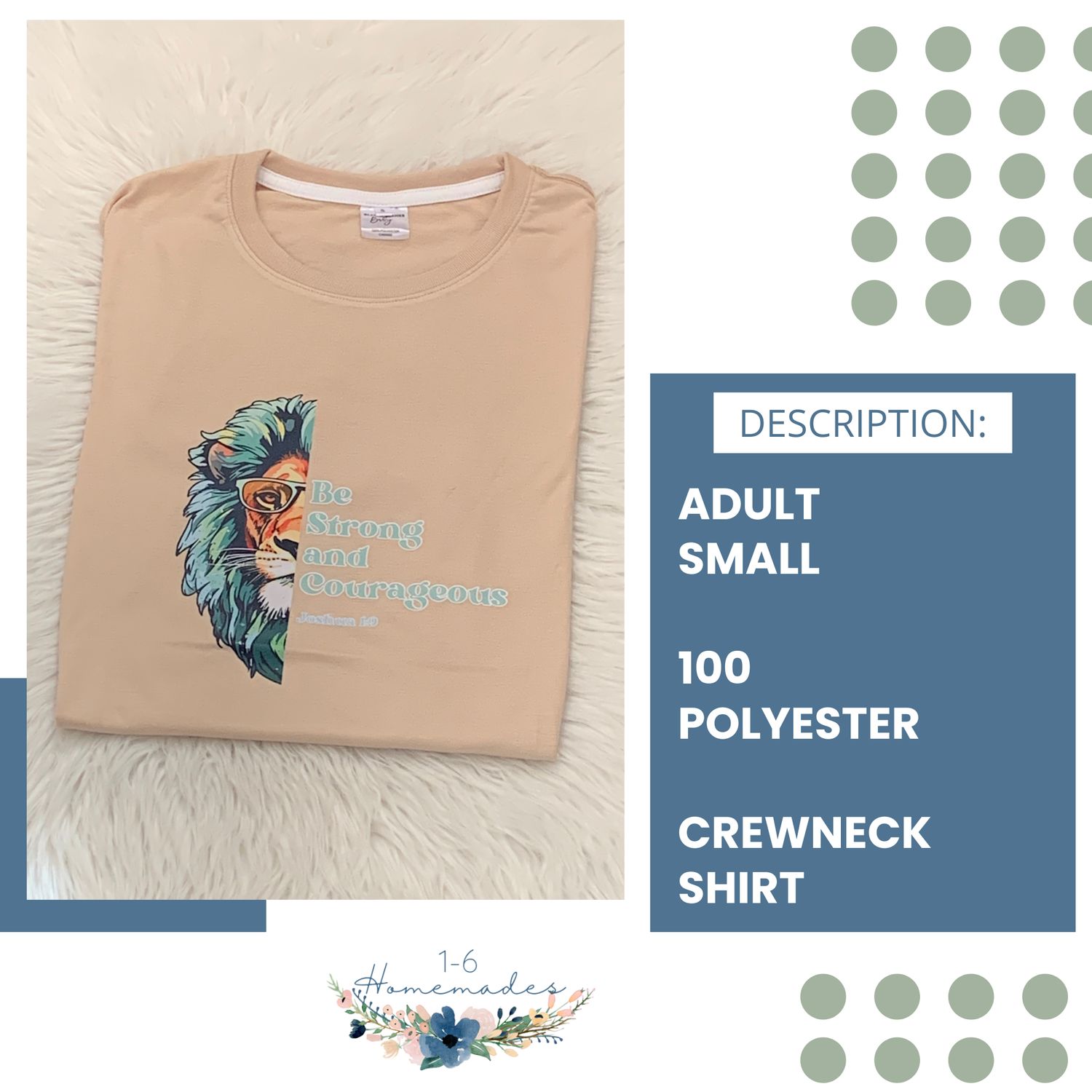 Be Strong and Courageous Crewneck - Adult Small