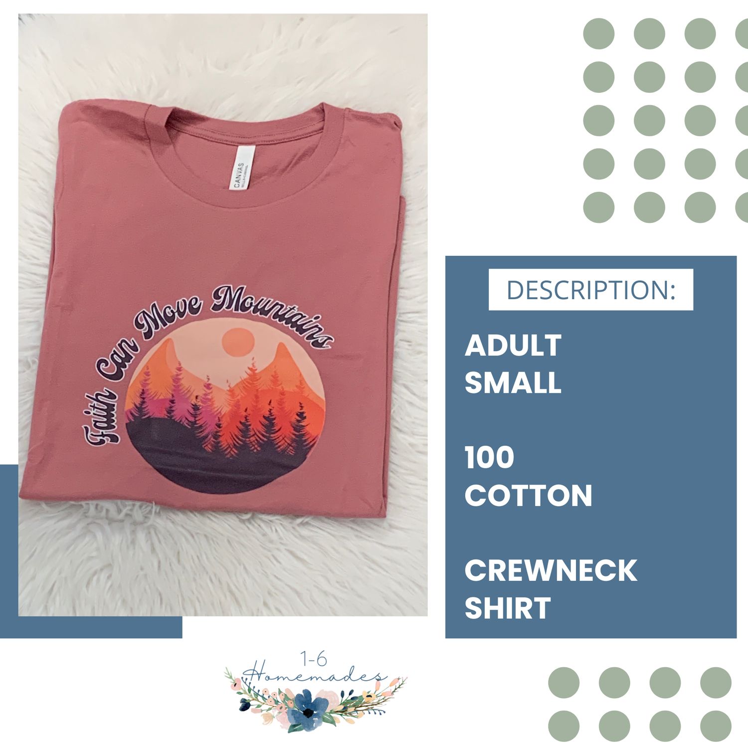 Faith Can Move Mountains Crewneck - Adult Small