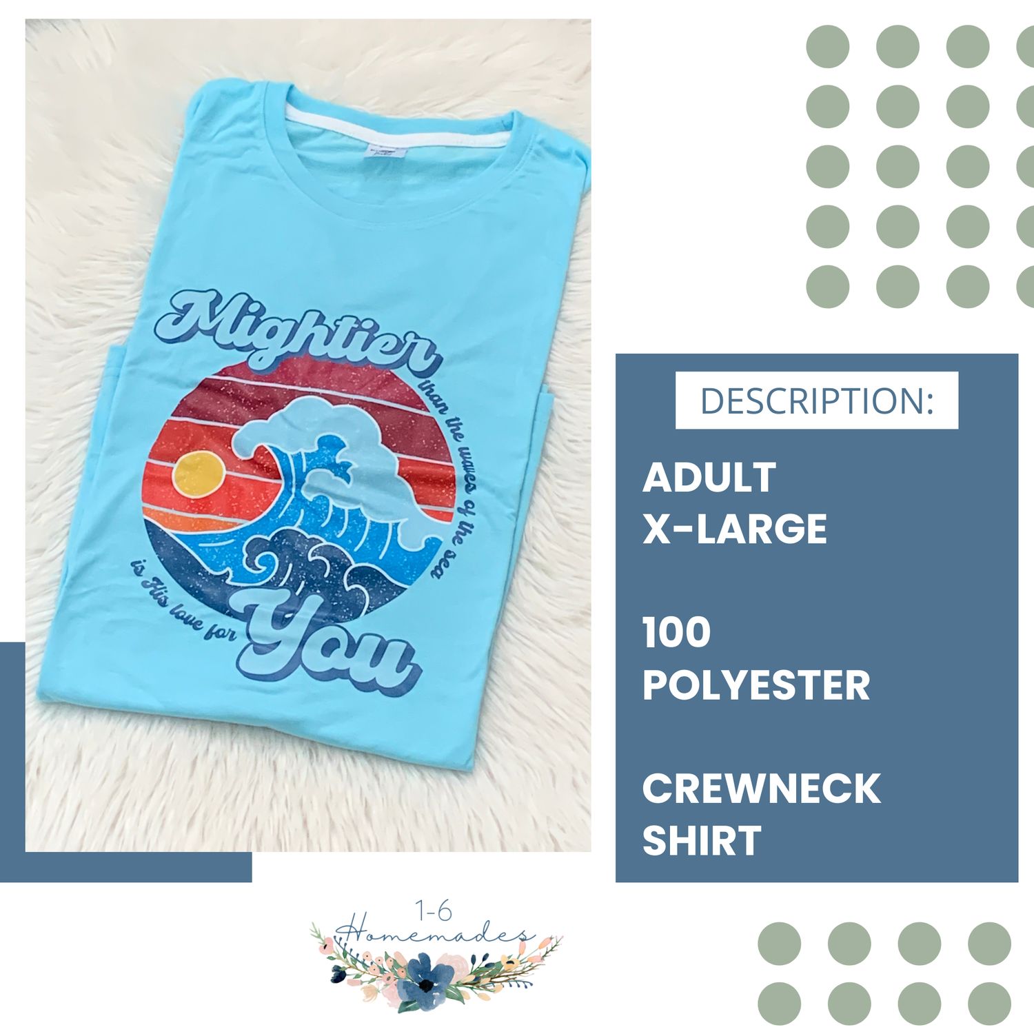 Mightier is His Love Crewneck - Adult X-Large