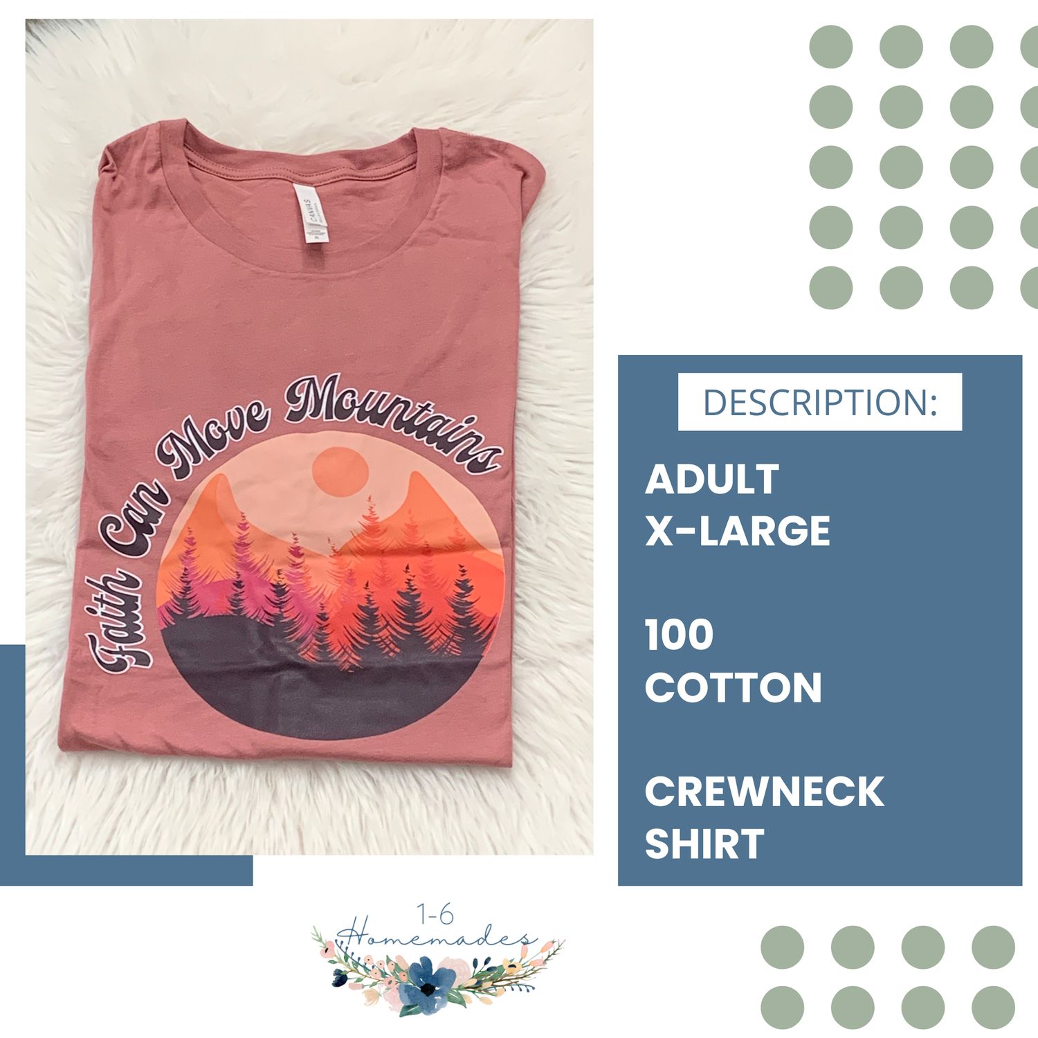 Faith Can Move Mountains Crewneck - Adult X-Large