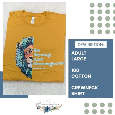 Be Strong and Courageous Crewneck - Adult Large