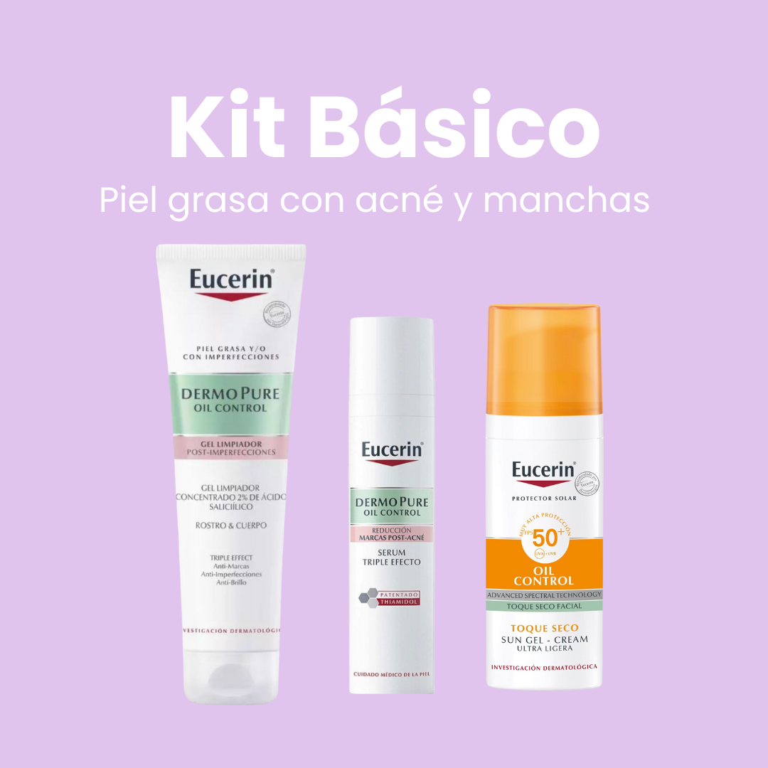 Kit piel grasa con acné y manchas