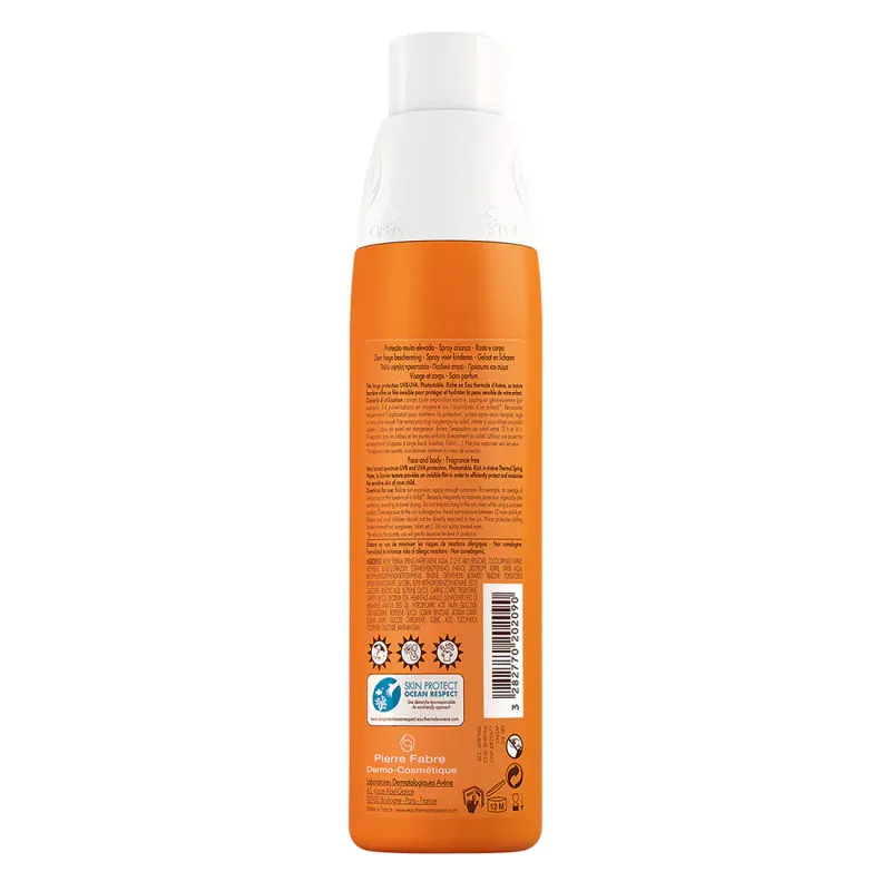 AVENE- Protector Solar Spray Corporal para Niños FPS50+ 200ml
