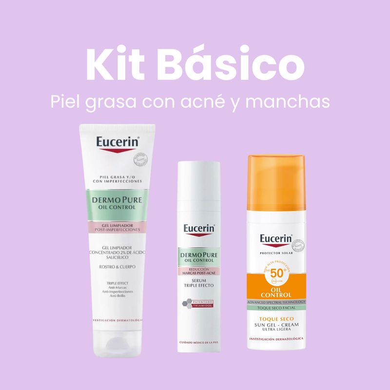Kit piel grasa con acné y manchas