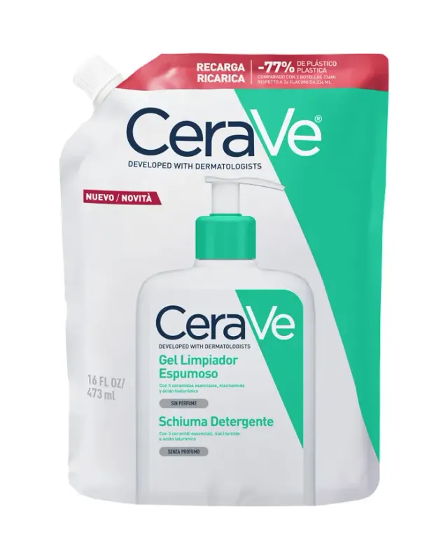 CERAVE- Gel Espumoso Limpiador Refill 16 oz (Recarga)