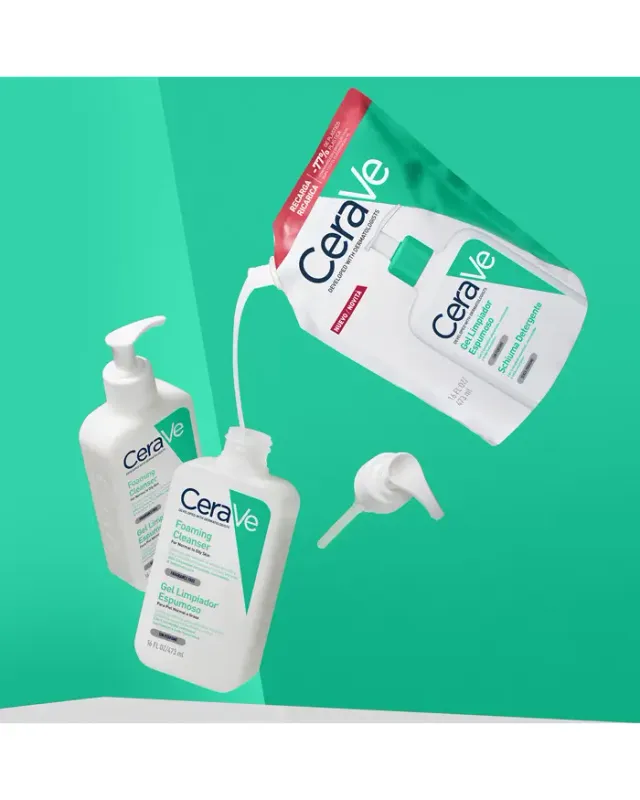 CERAVE- Gel Espumoso Limpiador Refill 16 oz (Recarga)
