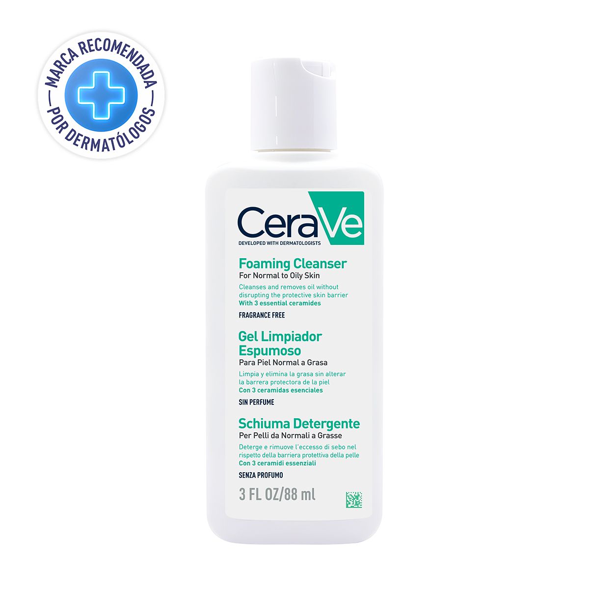 CERAVE- Gel Espumoso Limpiador Mini 88 ml