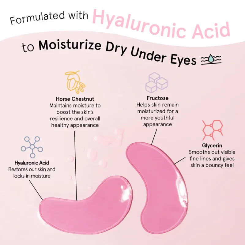 Moisturizing Pink Eye Masks - Parches para ojos