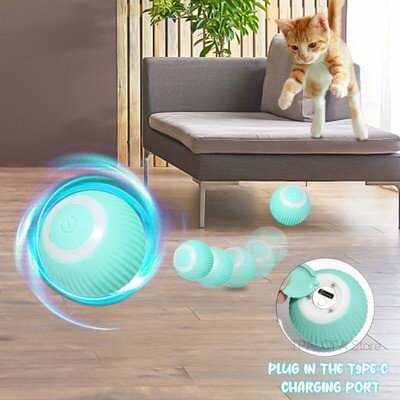 Smart Cat Toys Electric Cat Ball Automatic Rolling Ball Cat Interactive Toys Training Self-moving Kitten Toys for Indoor Playing