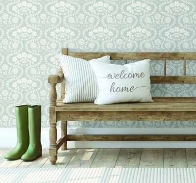 Folsky Floral in Linen / White
