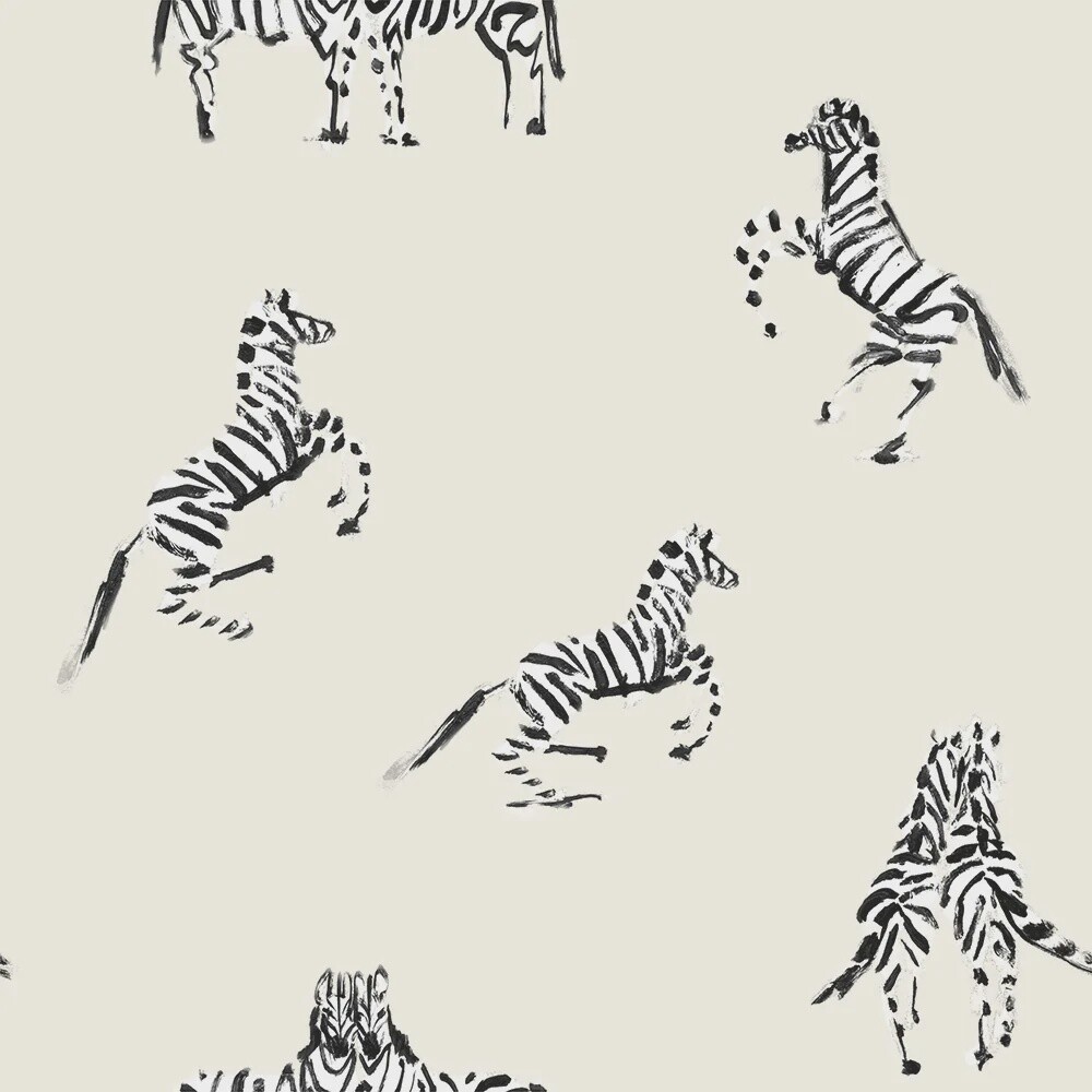 Zebras in Love in Waverly White