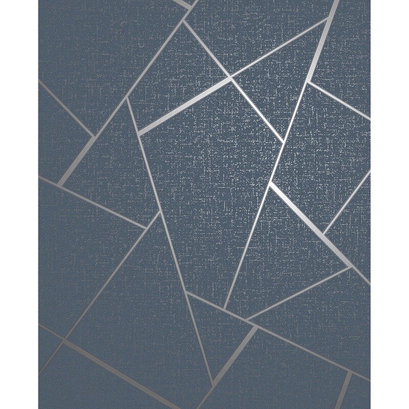 Quartz Fractal in Navy / Silver