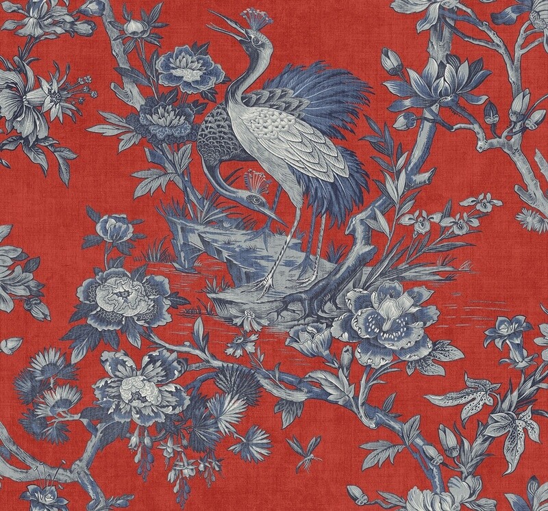 AF41301 Crane Toile in Red
