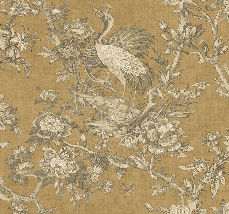 AF41305 Crane Toile in Gold