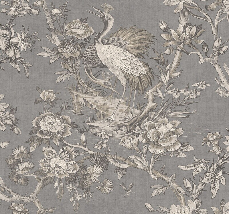 AF41308 Crane Toile in Grey