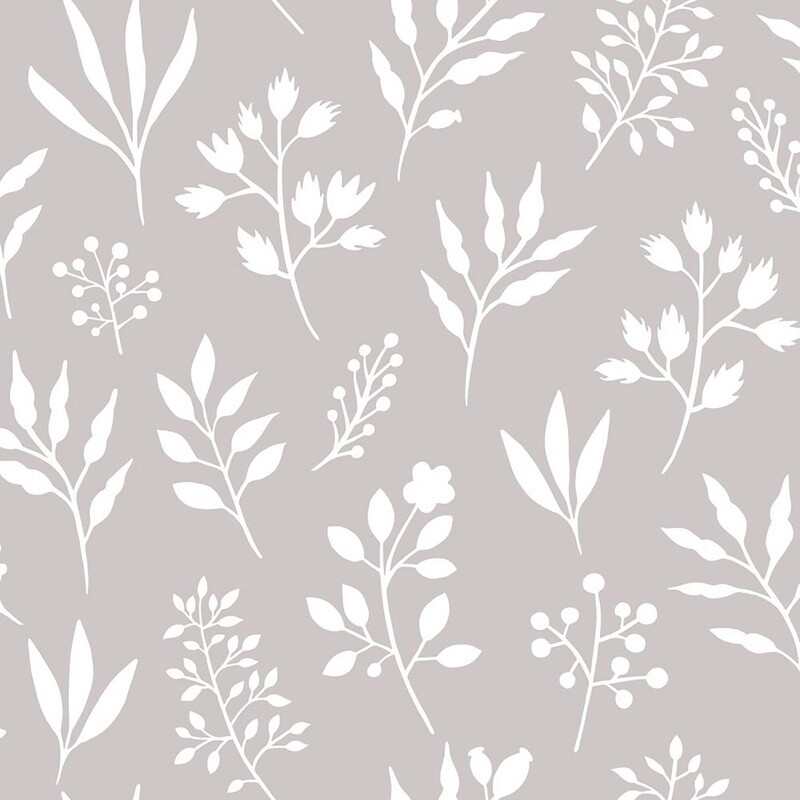 FLORAL PATTERN SCANDINAVIAN GREY