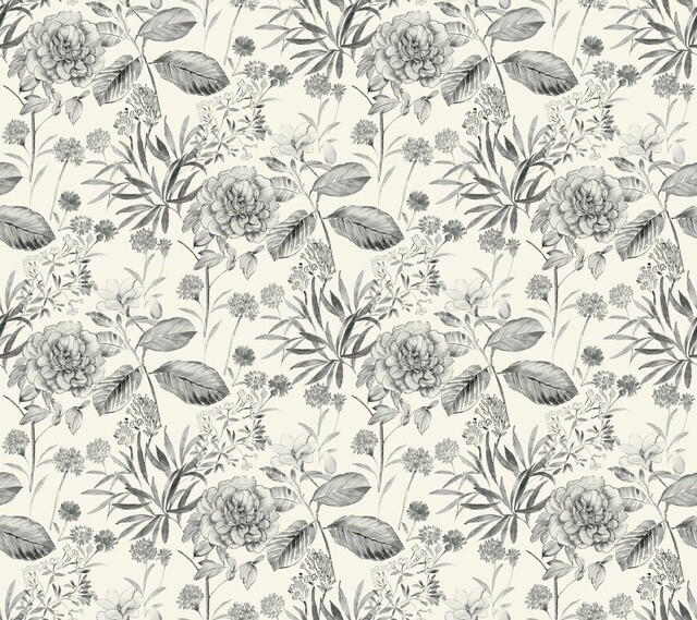 Midsummer Floral, Colour: Black &amp; White (TL1922)