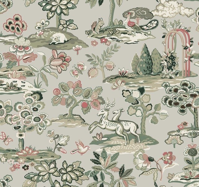 Kingswood, Taupe &amp; Coral, Colour: Taupe &amp; Coral (TL1951)