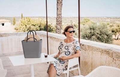 Tall Light Grey Hinza Bag