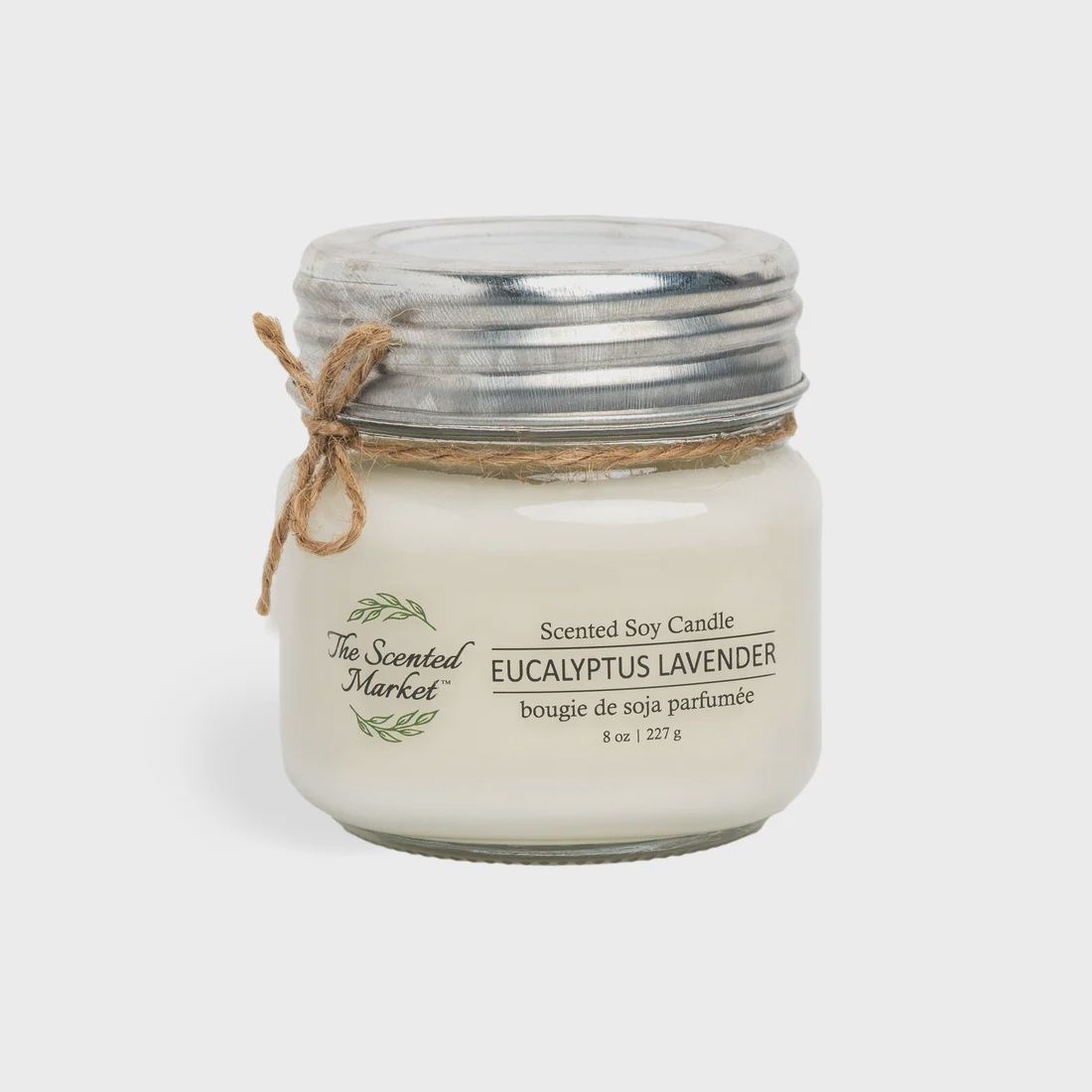 EUCALYPTUS LAVENDER Soy Wax Candle, Size: 8 oz