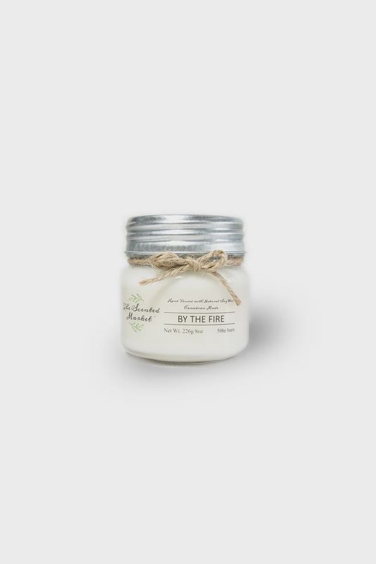 BY THE FIRE Soy Wax Candle, Size: 8 oz