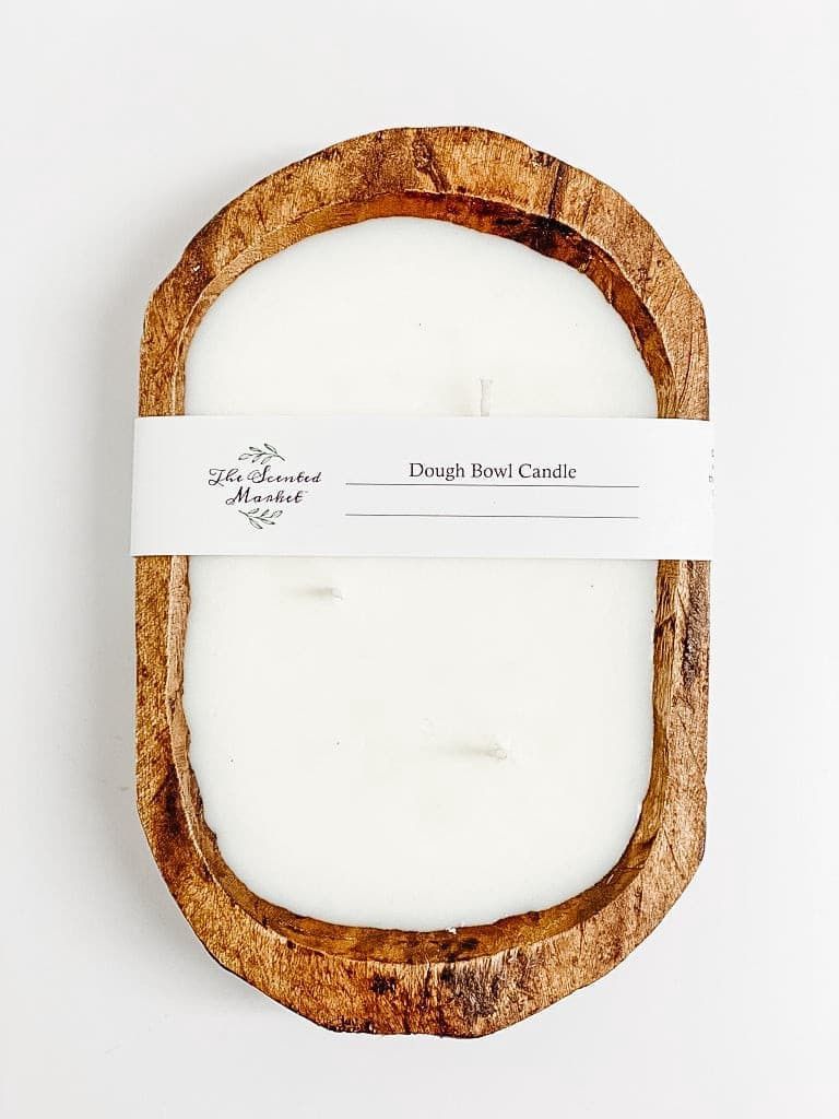PEACHES, Brown Oval Dough Bowl