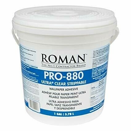 1 Gallon Roman Pro-880 Ultra Clear Strippable Wallpaper Adhesive