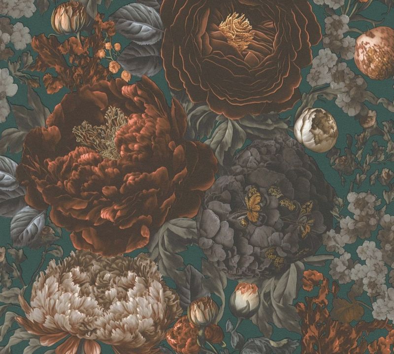 Michalsky Large Floral, Emerald Green (39979-3)