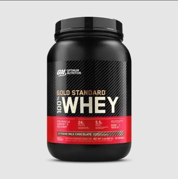 OPTIMUM NUTRITION GOLD STANDARD 100% WHEY PROTEIN, Flavor: Double Rich Chocolate, Size: 2lbs