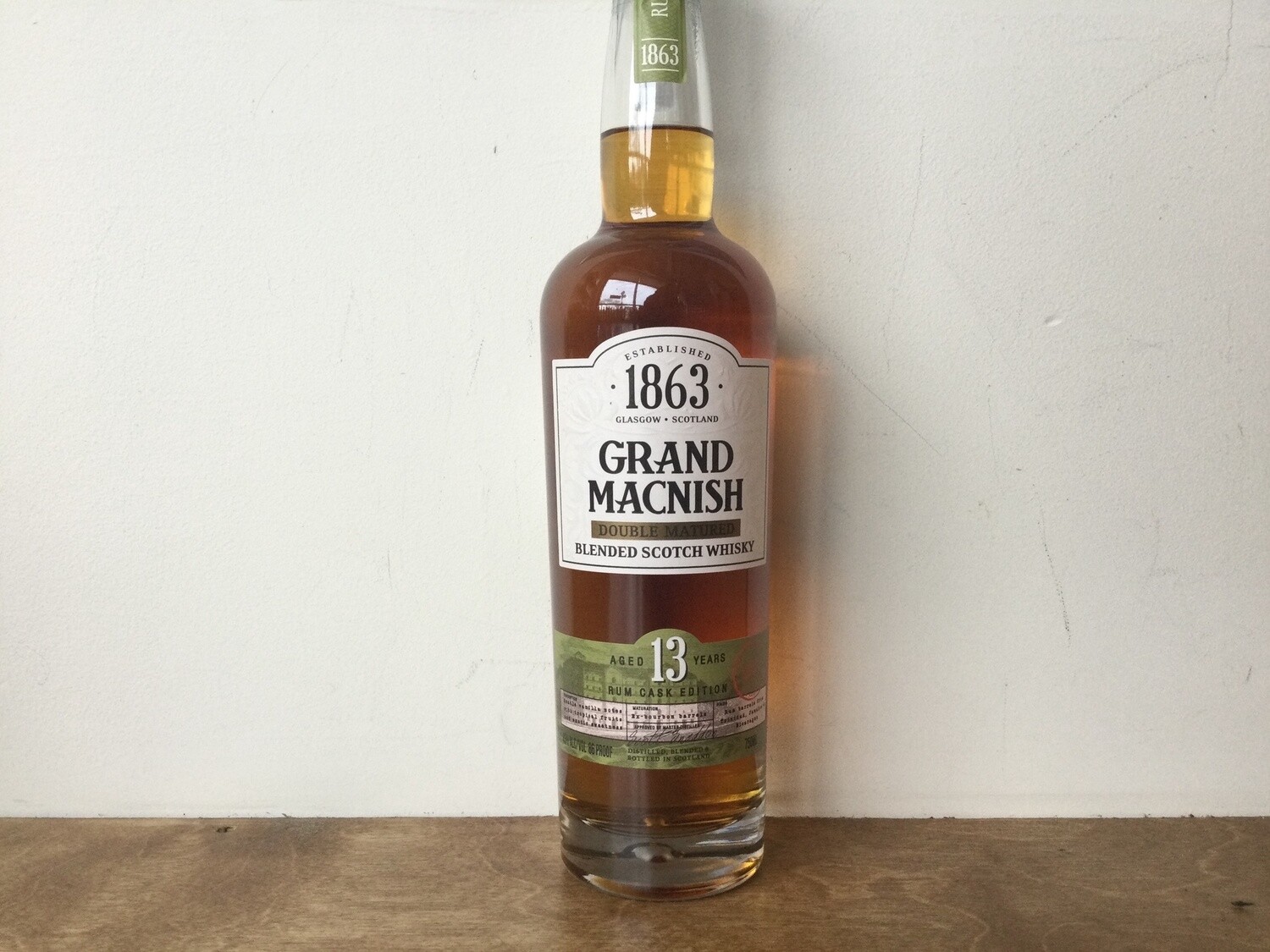 GrandMacNish, Double Matured Series 13 Years Old Blended Scotch Whisky Rum Cask Edition Batch No. 001