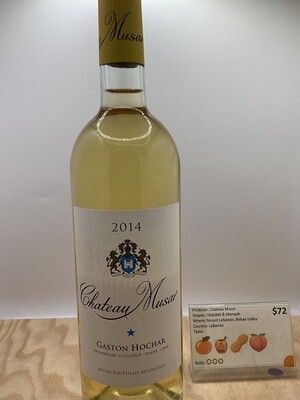 Chateau Musar Blanc Obaidah & Merwah blend from Bekaa Valley Lebanon 2014